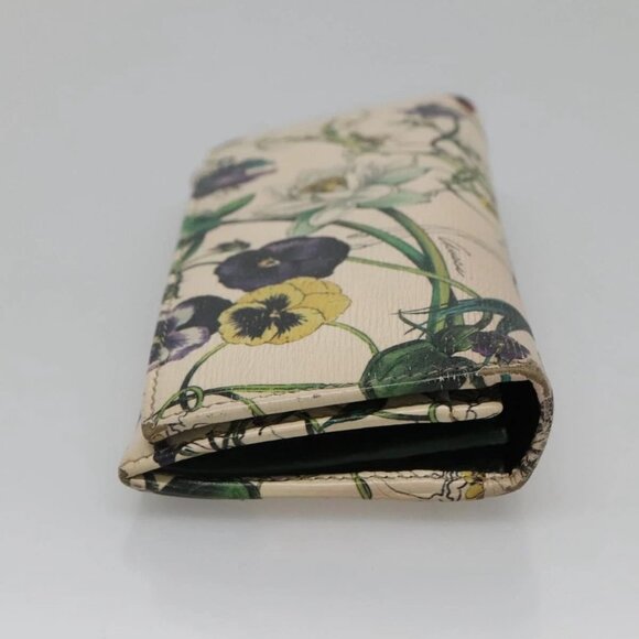 GUCCI Long Wallet Leather Ivory Silver Auth 140424 - Picture 4 of 13